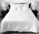 white bed