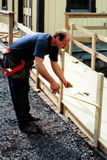 builder constructing wheelchair ramp